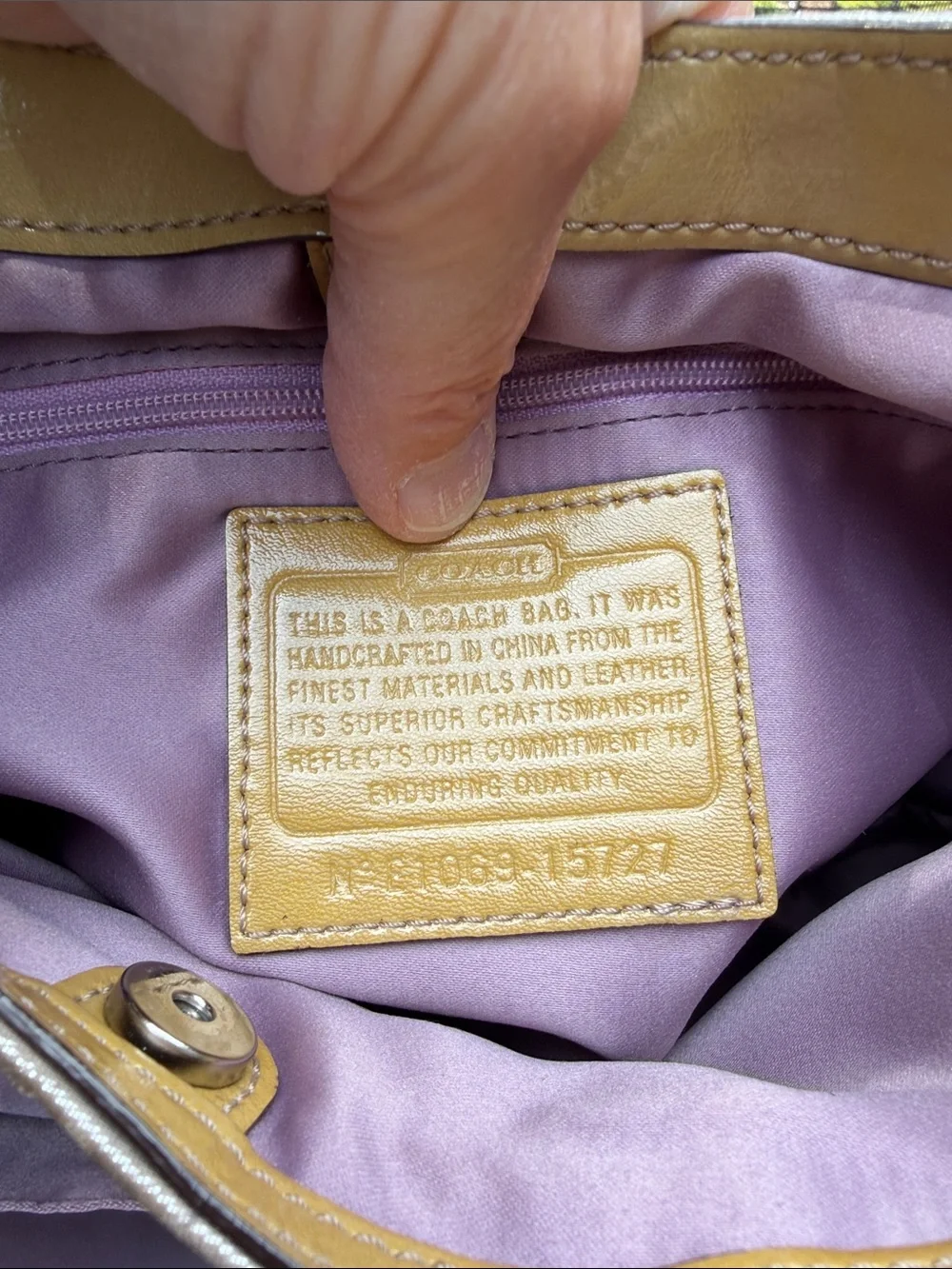 Coach Y2K Mia Signature Sateen Shimmer Maggie Shoulder Bag – Style E1069-15727